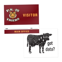 Rectangle-shaped water-resistant sticker. Individually cut, UV resistant,...