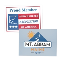 Rectangle-shaped water-resistant sticker. Individually cut, UV resistant,...