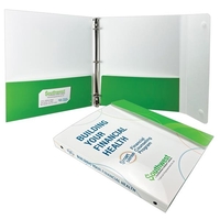 3-ring paper binder with flap & pockets printed on 20 pt.... from ASI 32050...