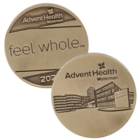 2.5" Zinc Challenge Coin (No Color Fill)