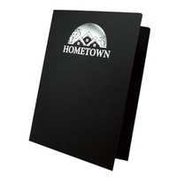 Large presentation folder with two 4-1/4" pockets and foil stamped...