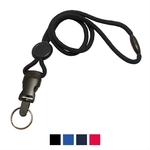 1/4" Polyester Lanyard with Round Slider (Split Ring)