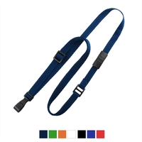 Made of flat polyester, this lanyard features a slide adjuster that... from...