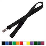 5/8" Flat Blank Lanyard with Breakaway (Bulldog Clip)