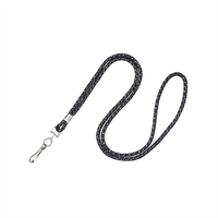 1/8" Metallic Round Cord Blank Lanyard (J-Hook)