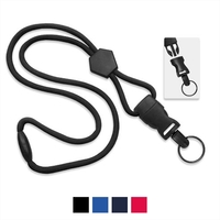 DTACH 36" 1/4" wide polyester lanyard with split ring attachment.... from ASI...