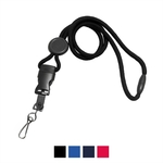 1/4" Polyester Lanyard with Round Slider (J-Hook)