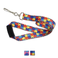 Autism Awareness Lanyard with swivel hook. Blank.... from ASI 62088...
