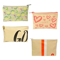 Canvas Zippered Pouches (8"w x 5"h)