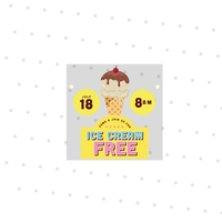 4" Square Window Cling