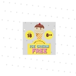 4" Square Window Cling