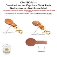 Our "Oval Keychain" blank leather piece. This product is blank and... from...