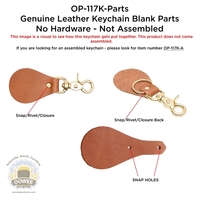 Our "Large Teardrop Keychain" blank leather piece. This product is blank......