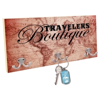 8" x 16" custom printed coat rack with 3 silver hooks.... from ASI 92531...