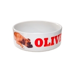 2.95" x 7.0" Sublimatable Ceramic Pet Bowl