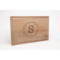 11" x 17" walnut cutting board with juice track and engraving.... from ASI...