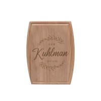 9" x 12" walnut cutting board with juice track and engraving.... from ASI...