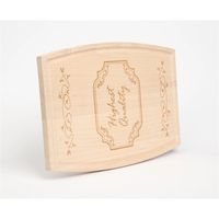 9" x 12" maple cutting board with juice track and engraving.... from ASI...