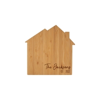 10" x 10" bamboo cutting board shaped like a house with... from ASI 92531...