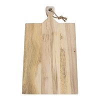 10.5" x 18.25" acacia wood cutting board with rope hanger for... from ASI...