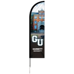 8' Single Reverse Portable Half Drop Banner w/ Hardware Set