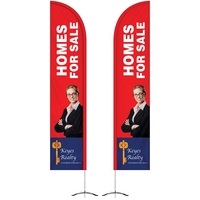 10' Double Sided Half Drop Banner w/ Premium Hardware & Base