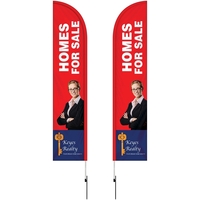 10' Double Sided Half Drop Banner w/ Premium Hardware & Spike.... from ASI...