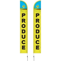 15' Double Sided Half Drop Banner w/ Premium Hardware & Spike.... from ASI...