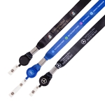 1" Dye Sublimated Lanyard with Badge Reel Combo