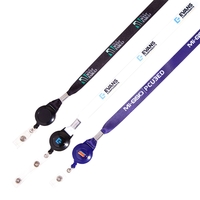 Polyester-made, dye sublimated lanyard with retractable badge reel.... from...