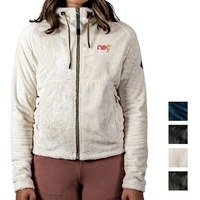 Recycled double-brushed polyester knit fleece with full zipper, adjustable...