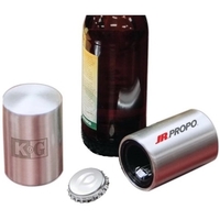 Stainless steel automatic push-down bottle opener with magnetic bottle cap...