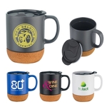12 oz. Cork Bottom Ceramic Mug