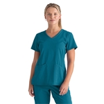 Grey's Anatomy Spandex Stretch - Women's Three-Pocket V-N...