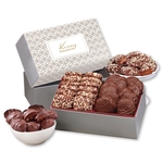 Toffee & Pecan Clusters in Gift Box with Silver/Gold Sleeve