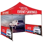 10' Square Tent w/ 2 Double Sided Half Walls and One Full