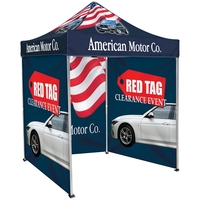 6.5' Square Canopy Tent With Three Full Double Sided Walls