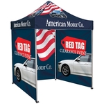 6.5' Square Canopy Tent With Three Full Double Sided Walls