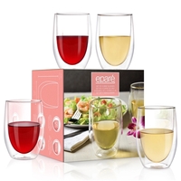 13 oz Epare Insulated Wine Glass Set (4-Pack) - Etched