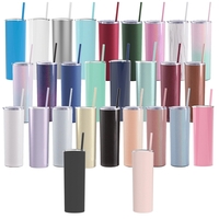 Maars 20 ounce insulated stainless steel skinny drinking tumbler with...