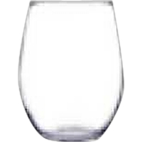 Stemless white wine drinking glass, 17 oz. Gift box and paper... from ASI...