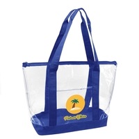 Transparent zippered tote bag with 26" handles.... from ASI 40544 Binaco /...