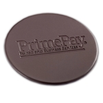 Classic Chocolate Brown Leatherette 4" Round Coaster