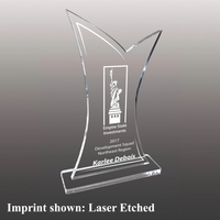 3/8" thick acrylic award with clear base and customization.... from ASI 72521...