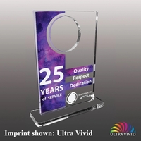 3/8" thick acrylic award with clear base and customization.... from ASI 72521...