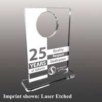 3/8" thick acrylic award with clear base and customization.... from ASI 72521...