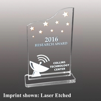 3/8" thick acrylic award with clear base and customization.... from ASI 72521...