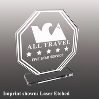 3/8" thick, clear acrylic award with base and customization.... from ASI...