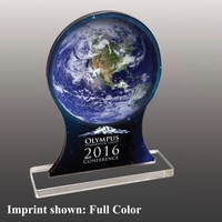 3/8" thick acrylic award with clear base and customization.... from ASI 72521...