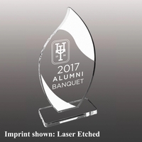 3/8" thick acrylic award with clear base and customization.... from ASI 72521...